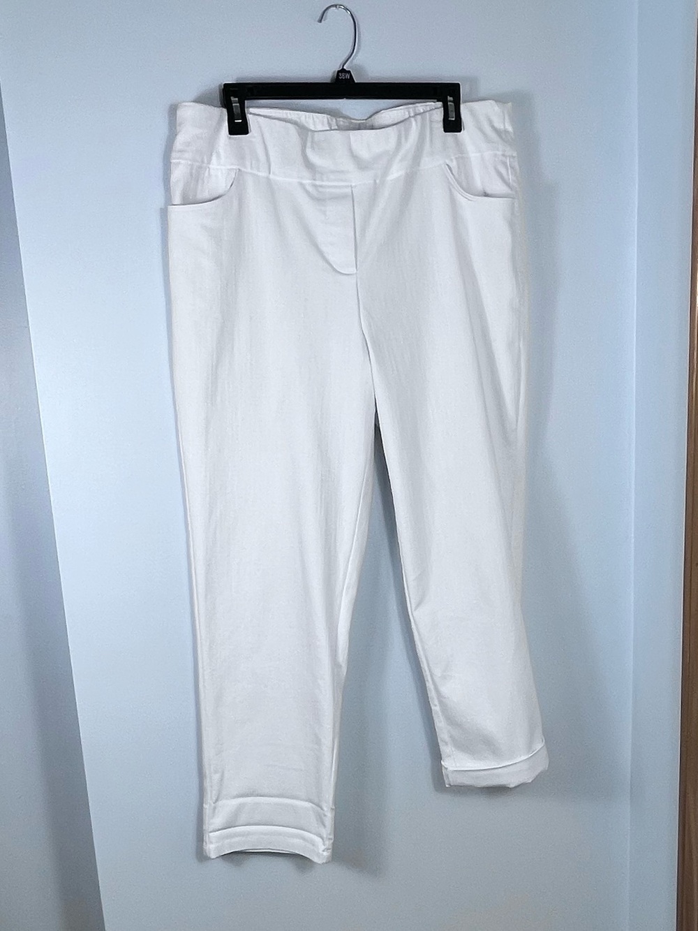 Alfred Dunner White Pull-On Pants